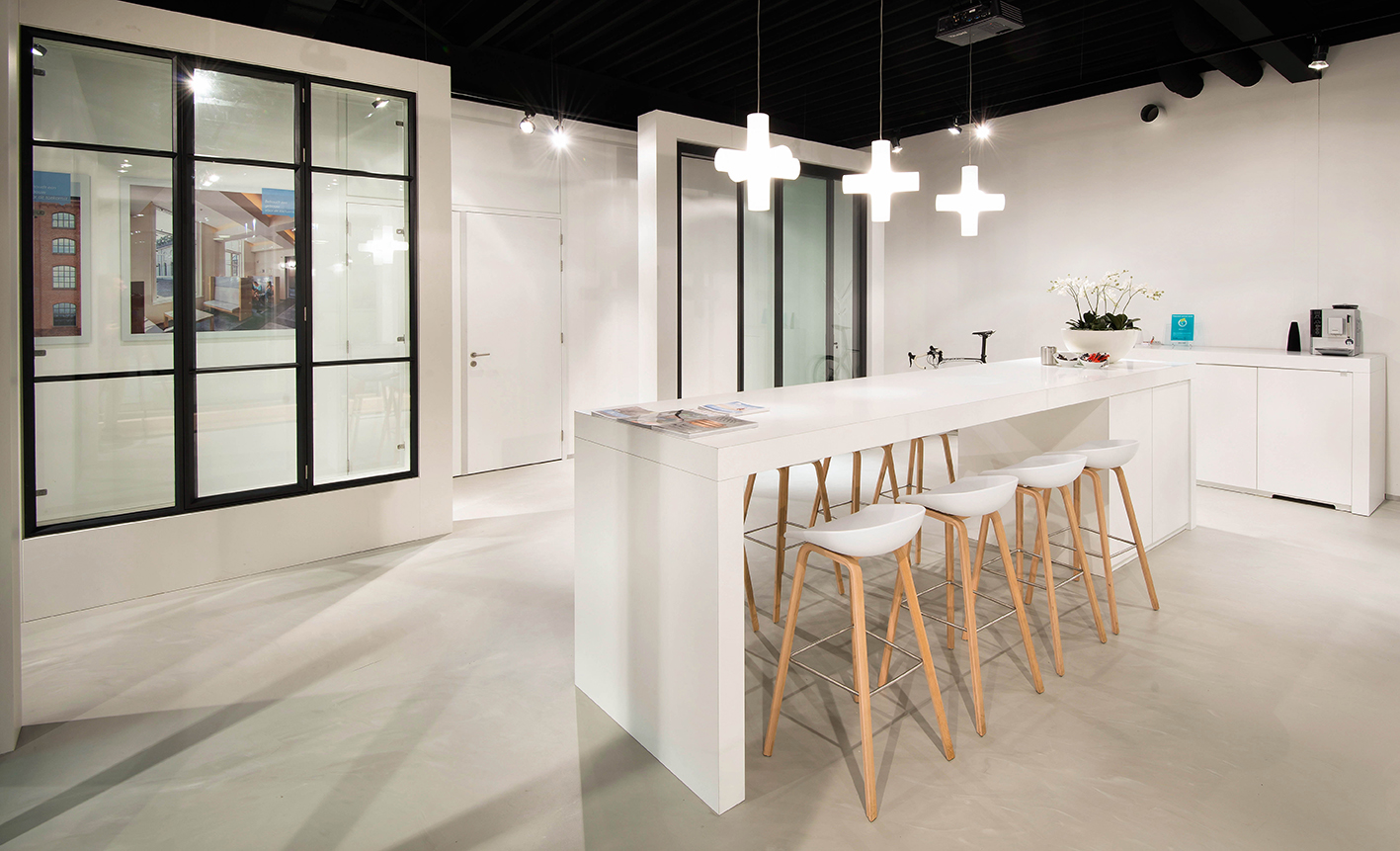 Corporate interior - showroom for Metaglas.