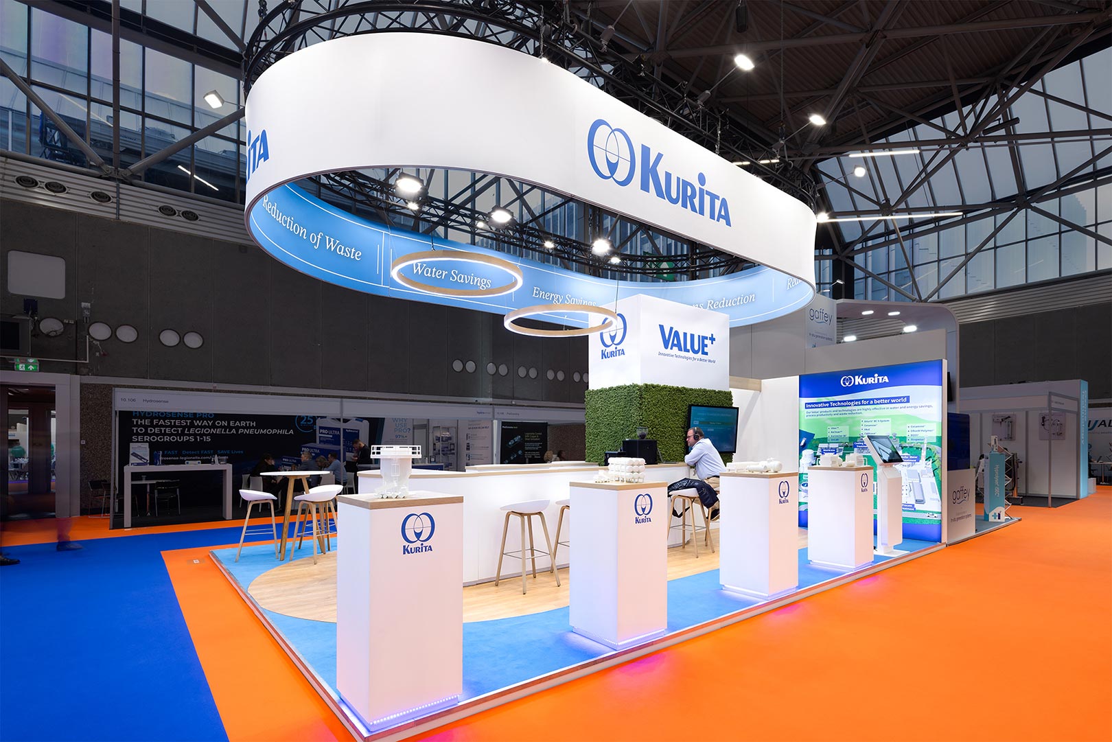 Eldee - Voor onze klant Kurita realiseerden we een opvallende beursstand tijdens Aquatech Amsterdam, dé internationale vakbeurs voor watertechnologie.